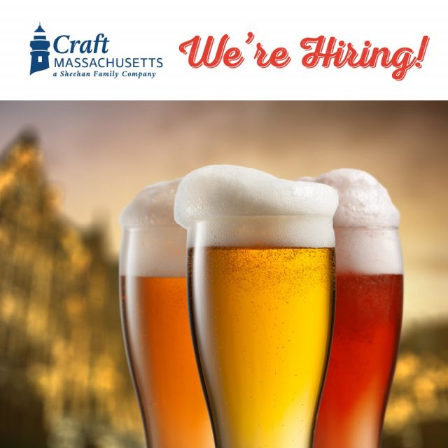 Do you want to break into the Beer Industry?!

We are looking for energetic, passionate and independent people that want to be part of the most recognized beer distributors in New England.

Our Sales team is searching for professional go-getters to start as Merchandisers with Craft Massachusetts.

Apply Here: https://tinyurl.com/32fcf462